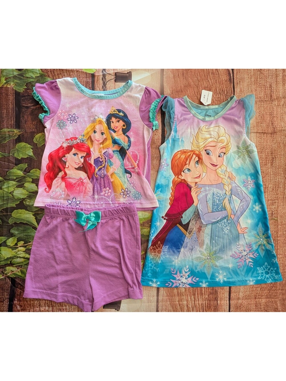 3T Disney princess pajama bundle